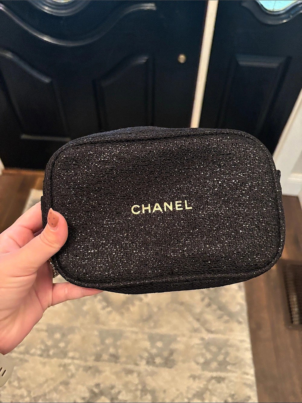 CHANEL Black Cosmetic Pouch